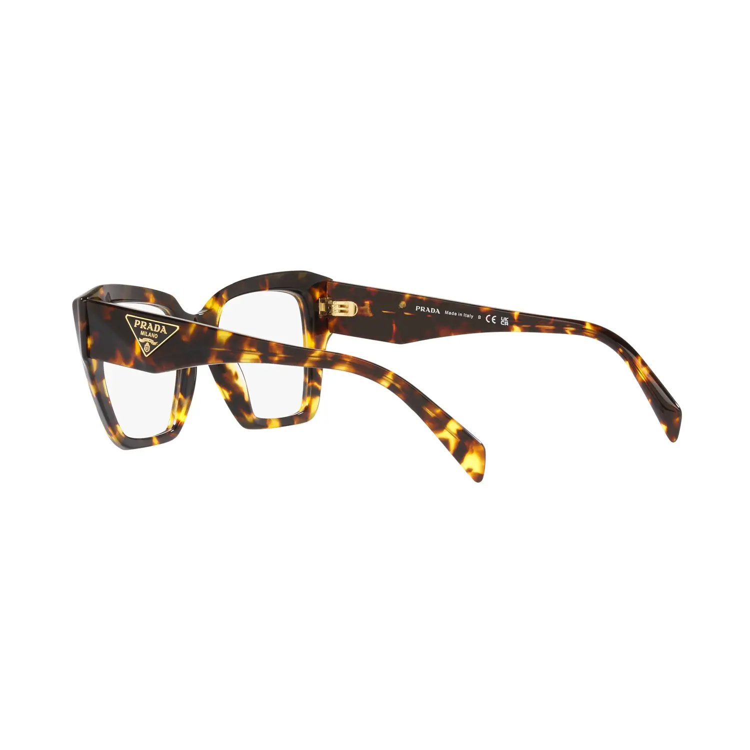Gafas graduadas Prada PR09ZV VAU1O1 con montura cuadrada en color havana