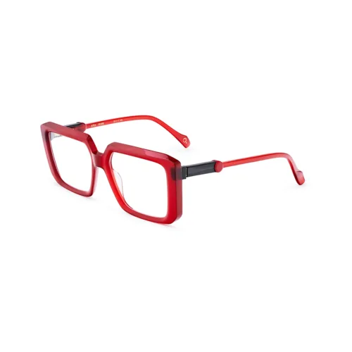 Gafas graduadas ETNIA ARIA RDBK con forma rectangulares en color rojo
