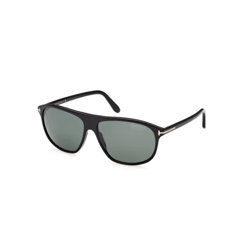 Gafas de sol TOM FORD FT 1027 PRESCOTT 01R para hombre. Lentes polarizadas y montura aviador en color negro.